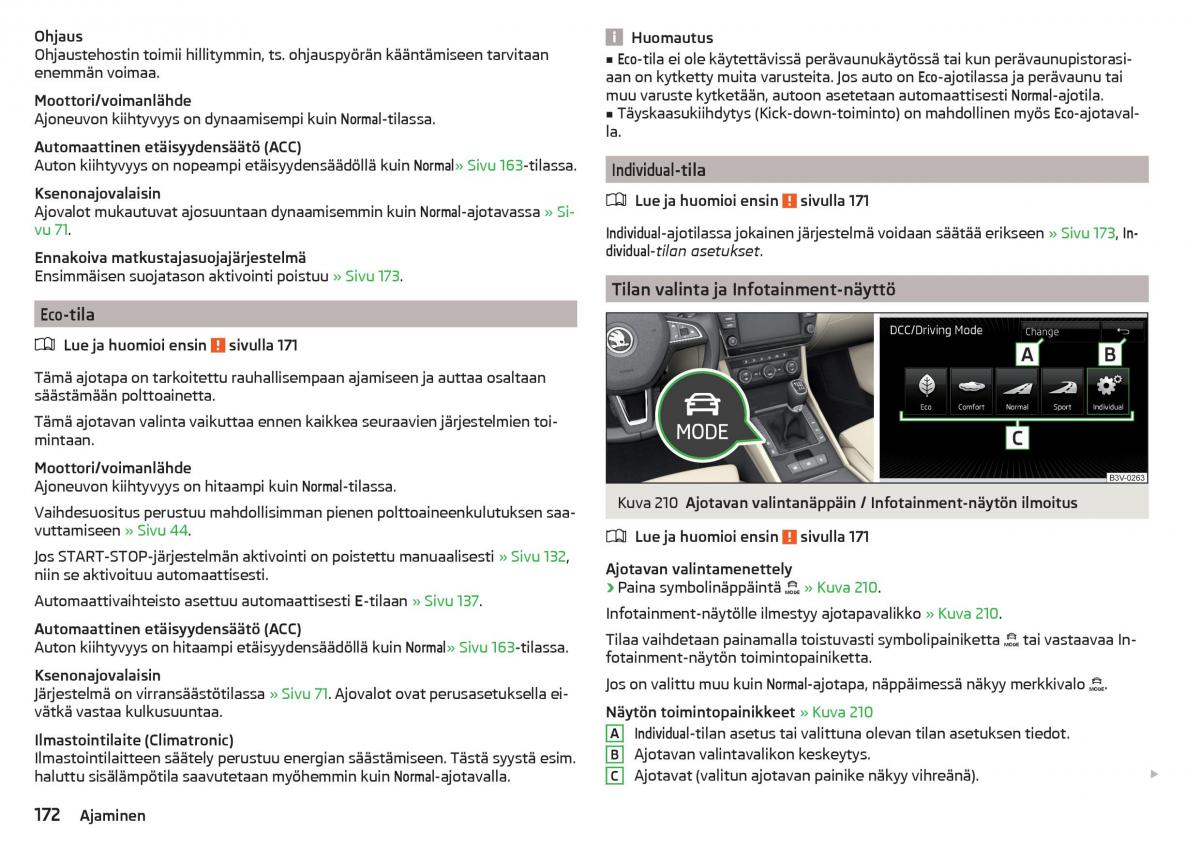 Skoda Superb III 3 omistajan kasikirja / page 174