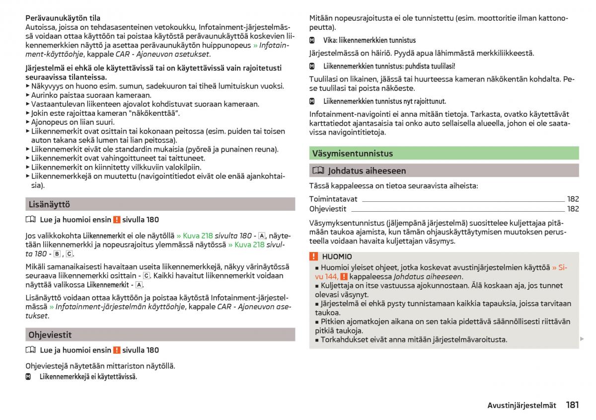 Skoda Superb III 3 omistajan kasikirja / page 183