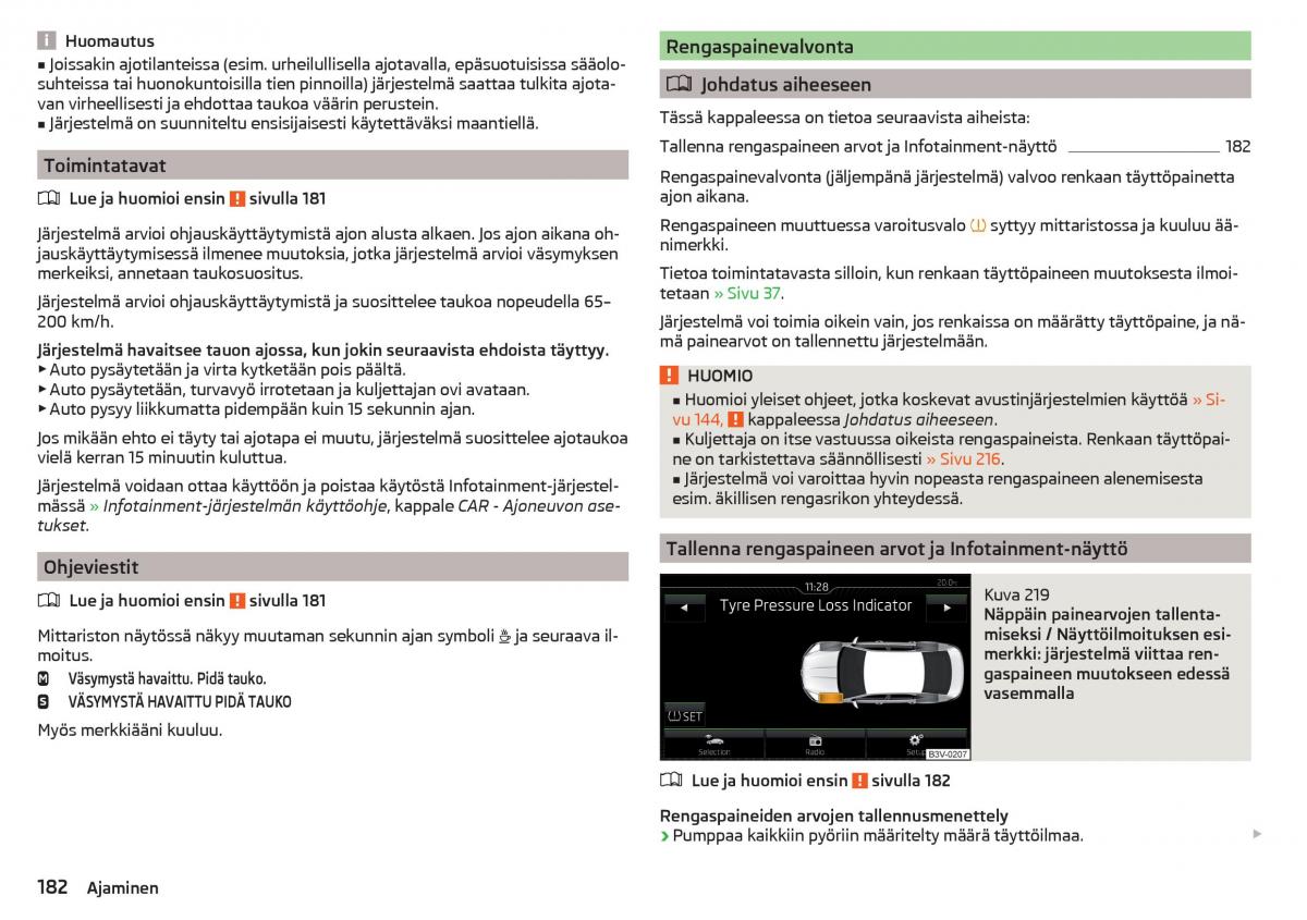 Skoda Superb III 3 omistajan kasikirja / page 184