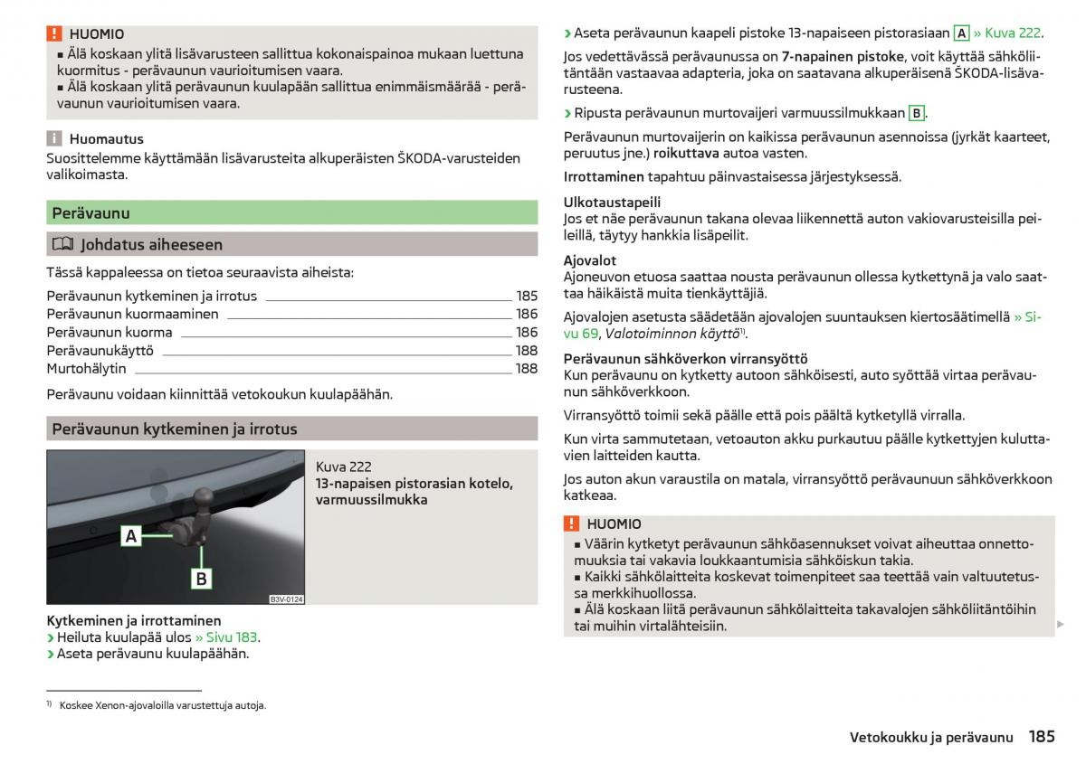 Skoda Superb III 3 omistajan kasikirja / page 187