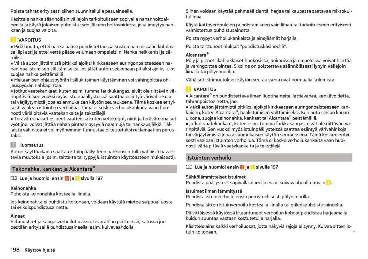 Skoda Superb III 3 omistajan kasikirja / page 200