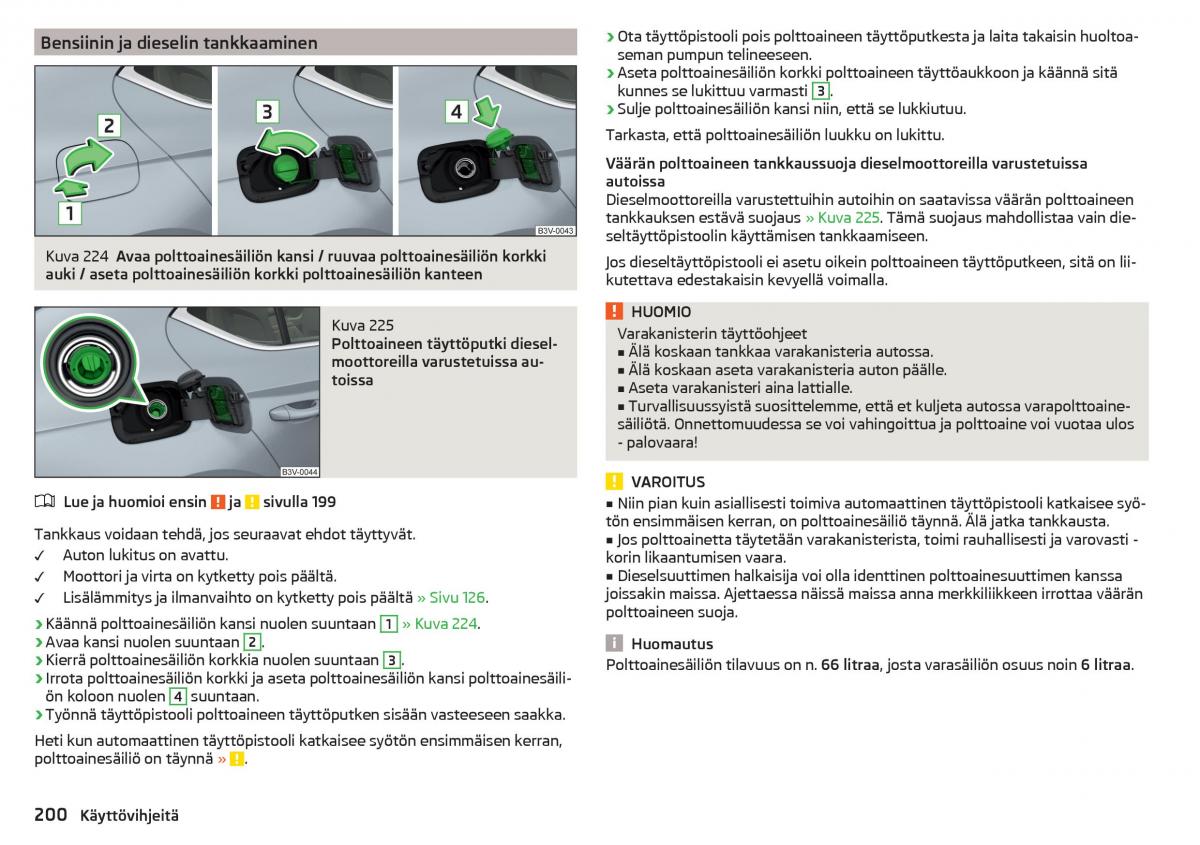 Skoda Superb III 3 omistajan kasikirja / page 202