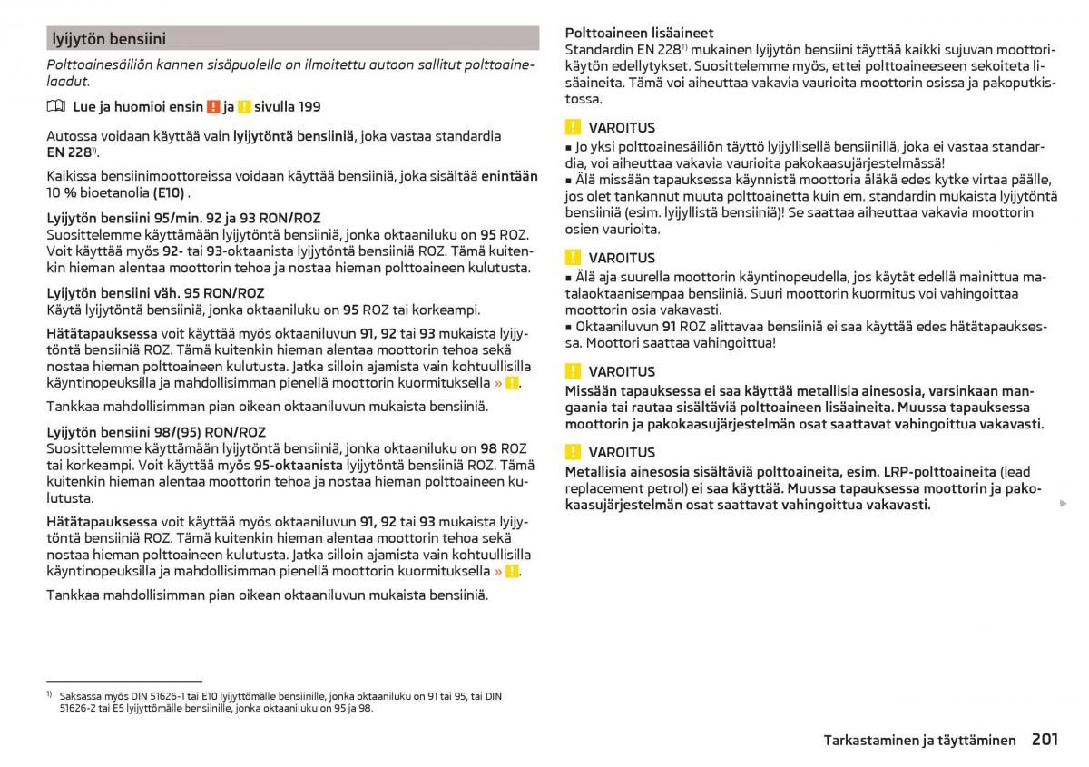 Skoda Superb III 3 omistajan kasikirja / page 203