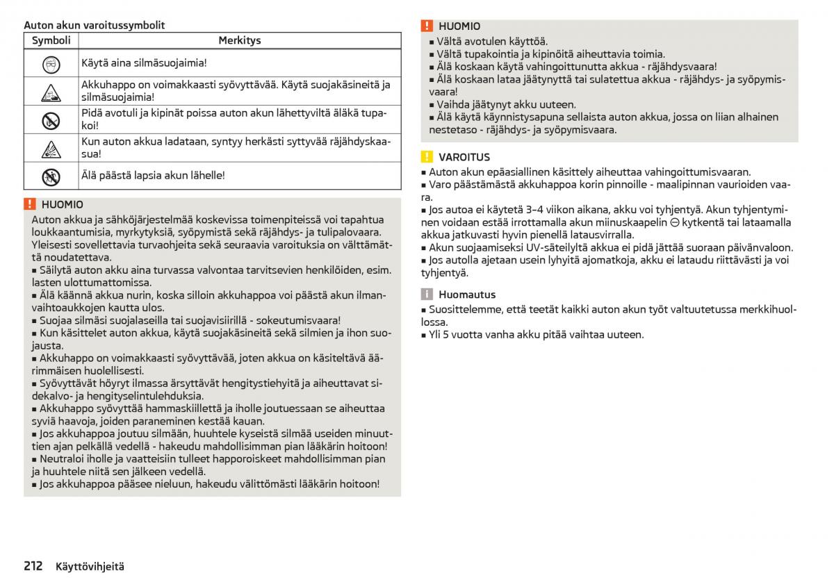 Skoda Superb III 3 omistajan kasikirja / page 214