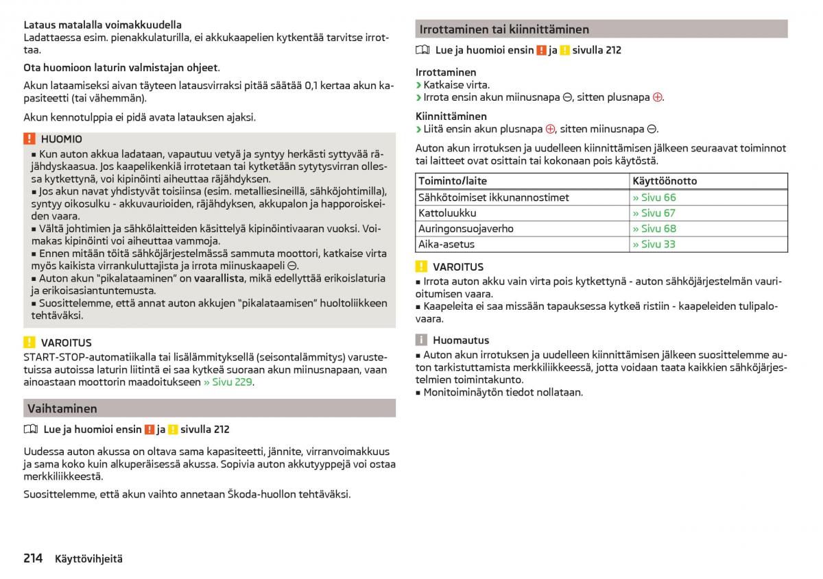 Skoda Superb III 3 omistajan kasikirja / page 216