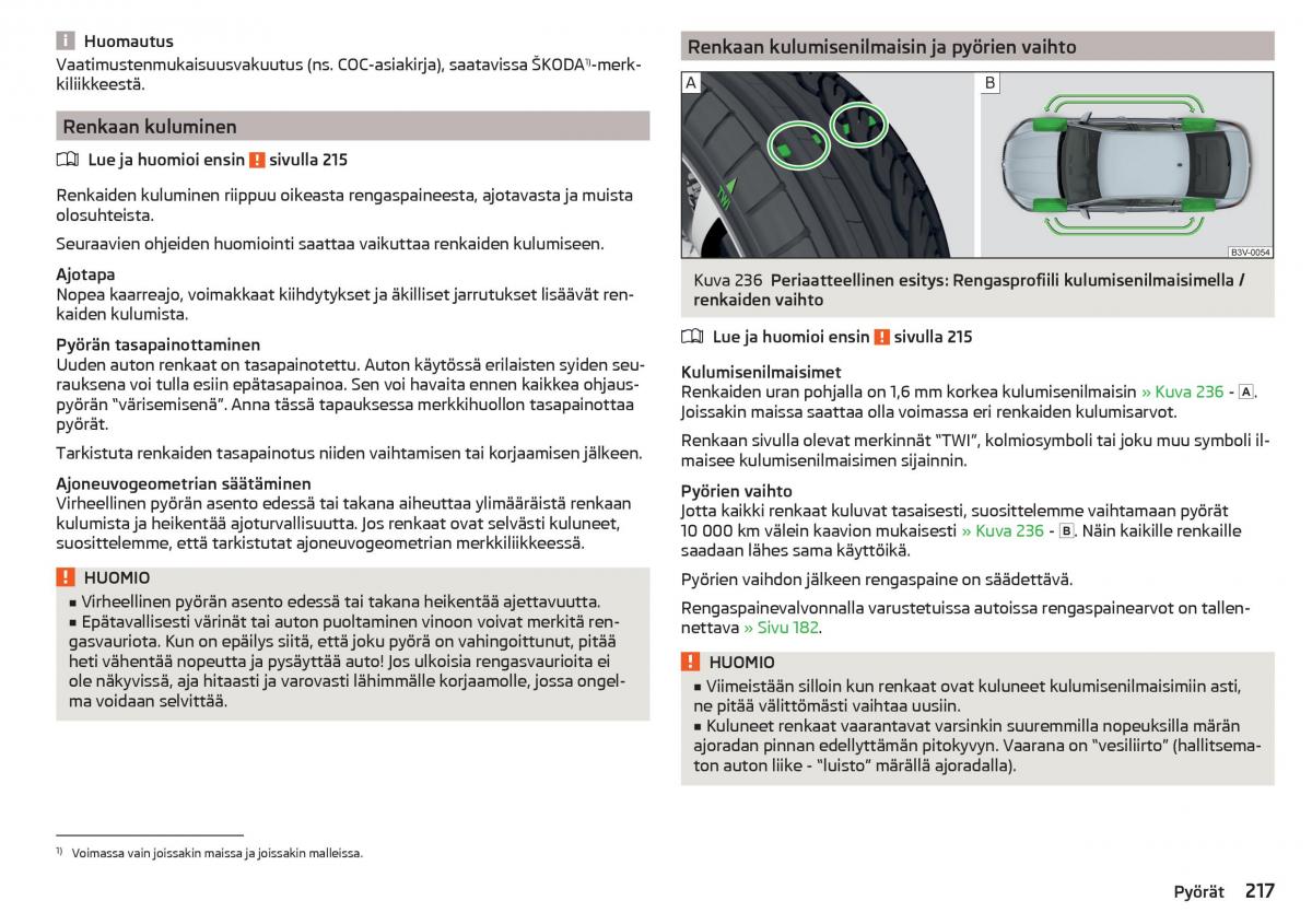 Skoda Superb III 3 omistajan kasikirja / page 219