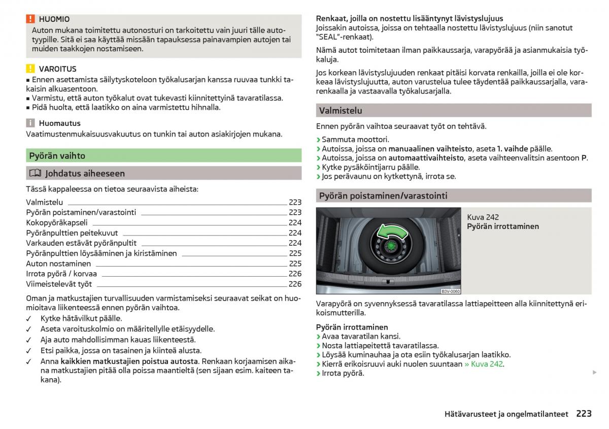 Skoda Superb III 3 omistajan kasikirja / page 225