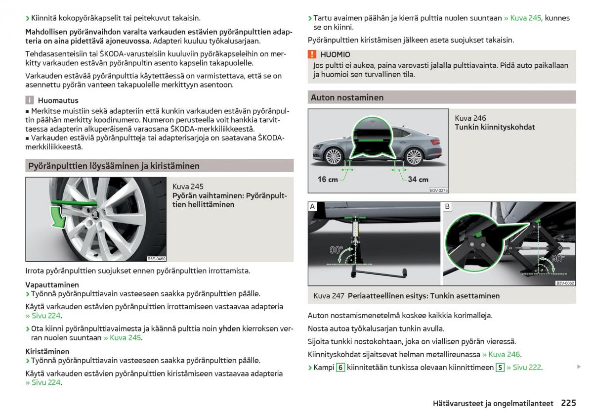 Skoda Superb III 3 omistajan kasikirja / page 227