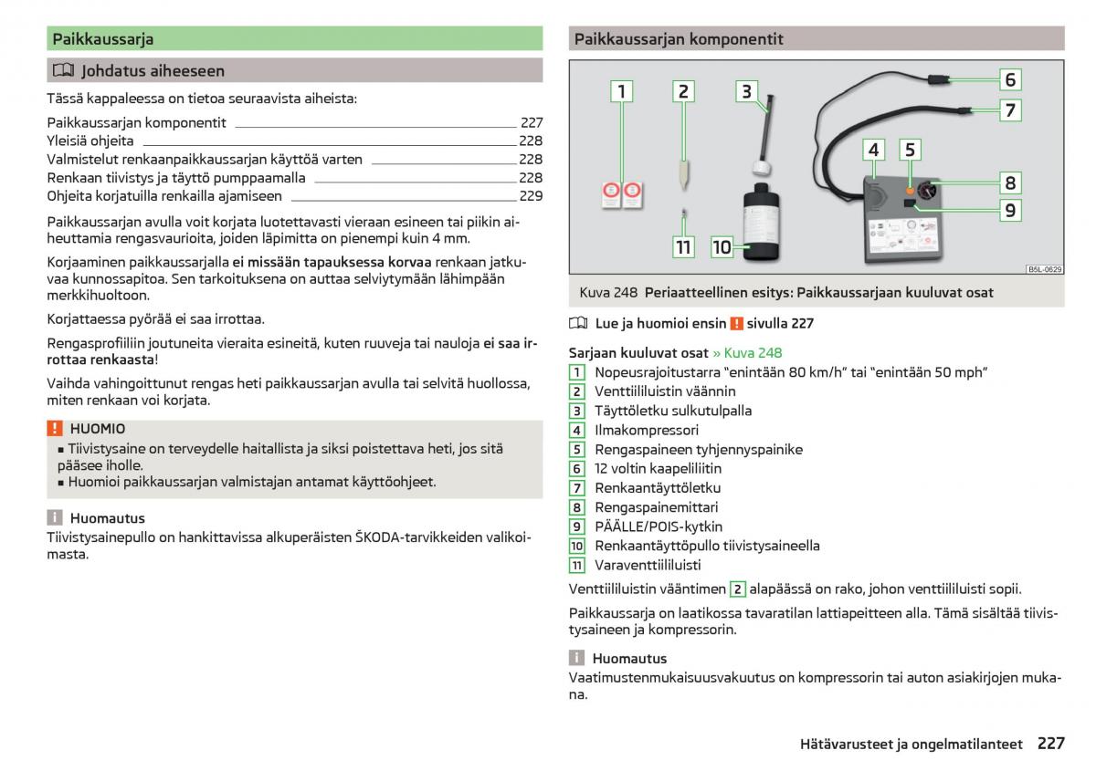 Skoda Superb III 3 omistajan kasikirja / page 229