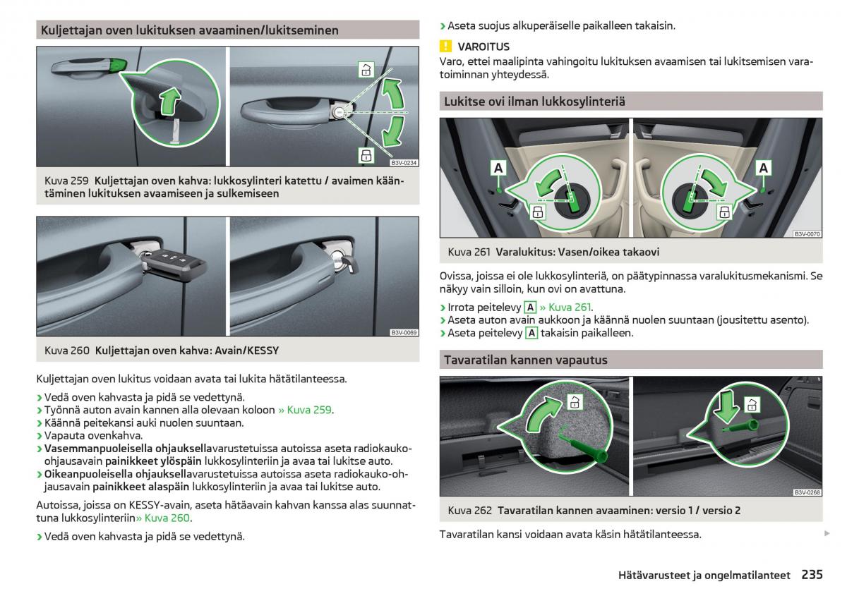 Skoda Superb III 3 omistajan kasikirja / page 237