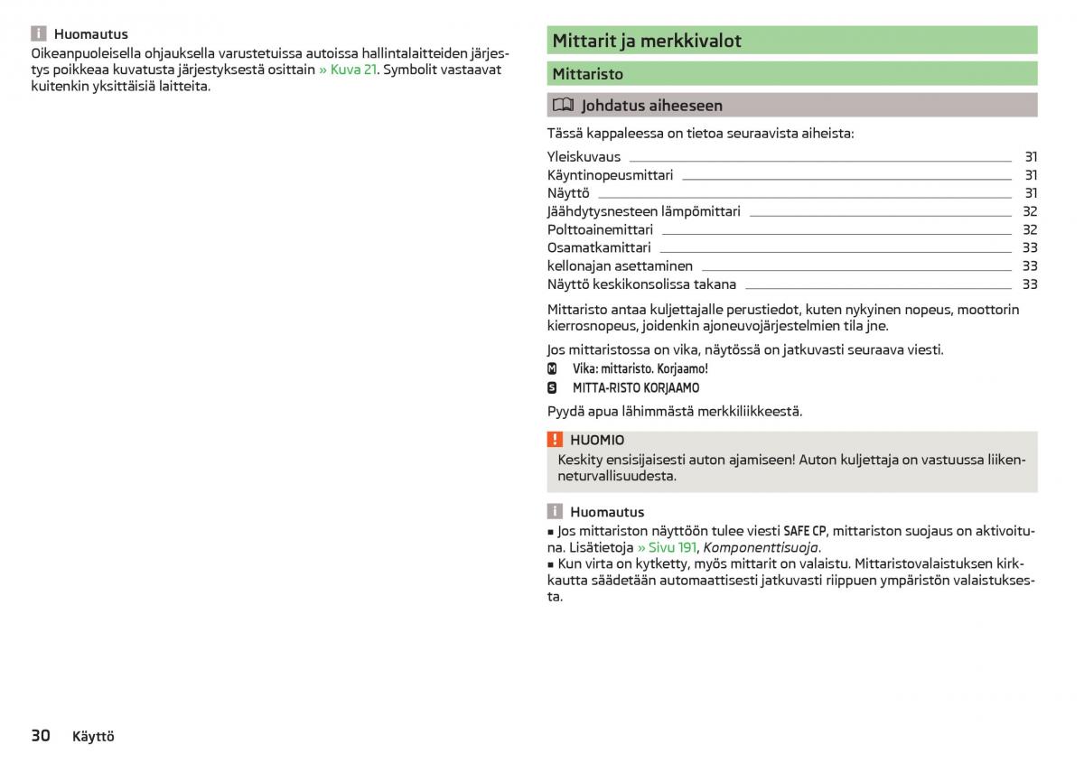 Skoda Superb III 3 omistajan kasikirja / page 32