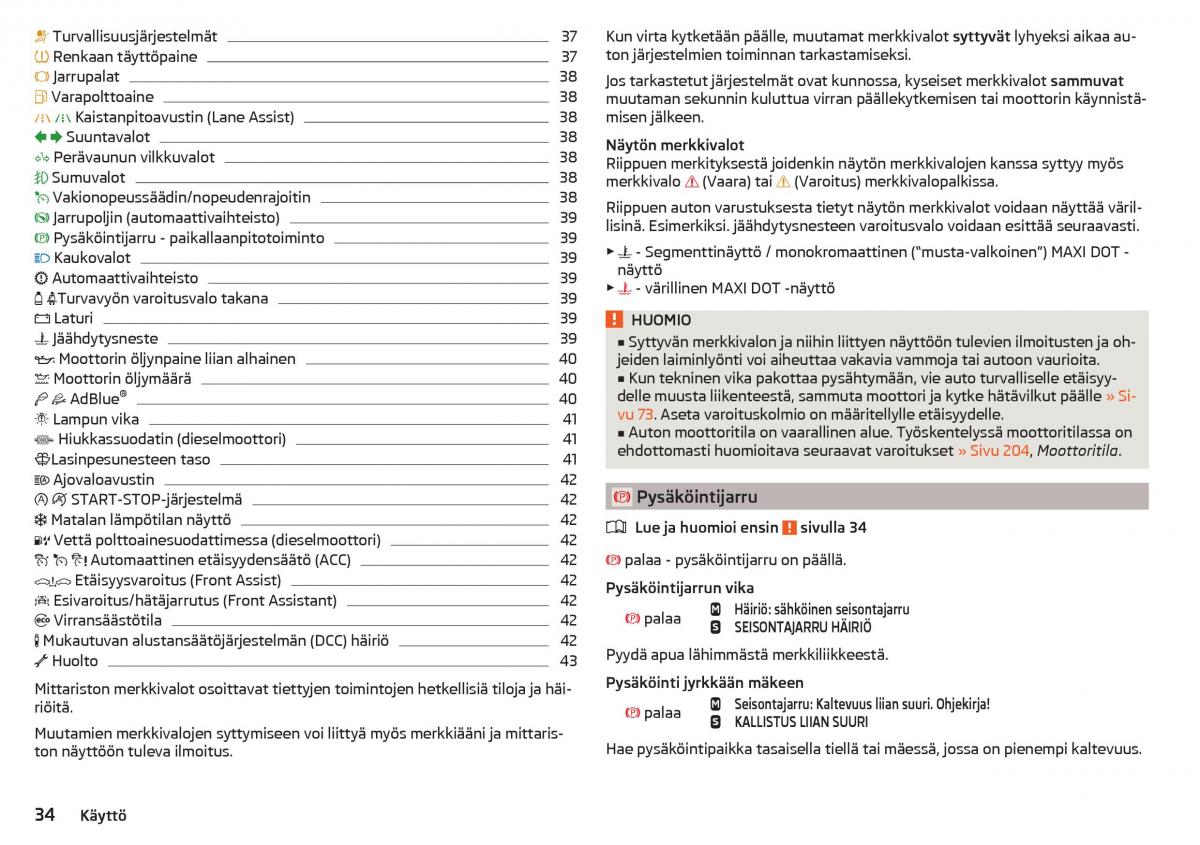 Skoda Superb III 3 omistajan kasikirja / page 36