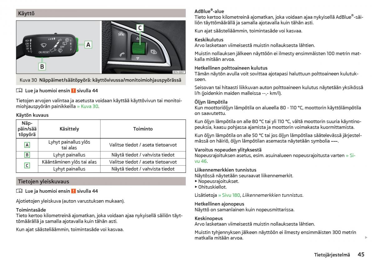 Skoda Superb III 3 omistajan kasikirja / page 47