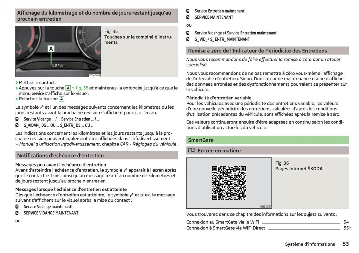 Skoda Superb III 3 manuel du proprietaire / page 55