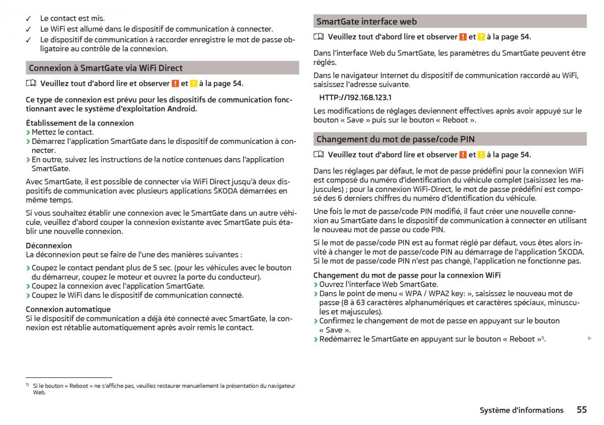 Skoda Superb III 3 manuel du proprietaire / page 57