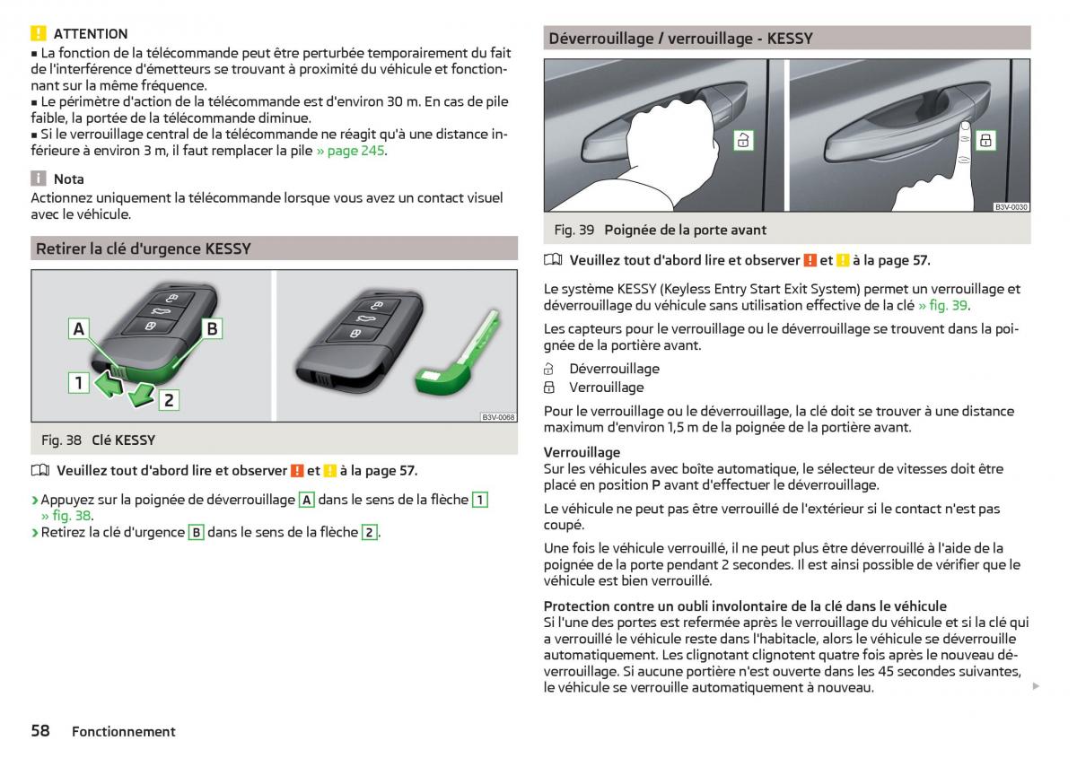 Skoda Superb III 3 manuel du proprietaire / page 60