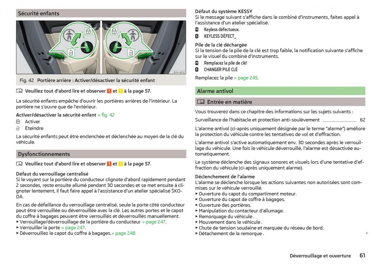 Skoda Superb III 3 manuel du proprietaire / page 63