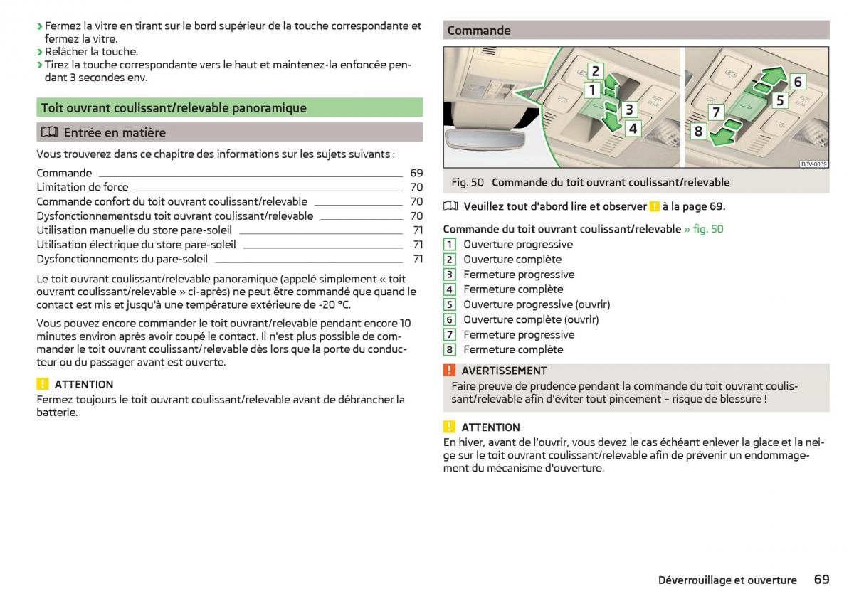 Skoda Superb III 3 manuel du proprietaire / page 71