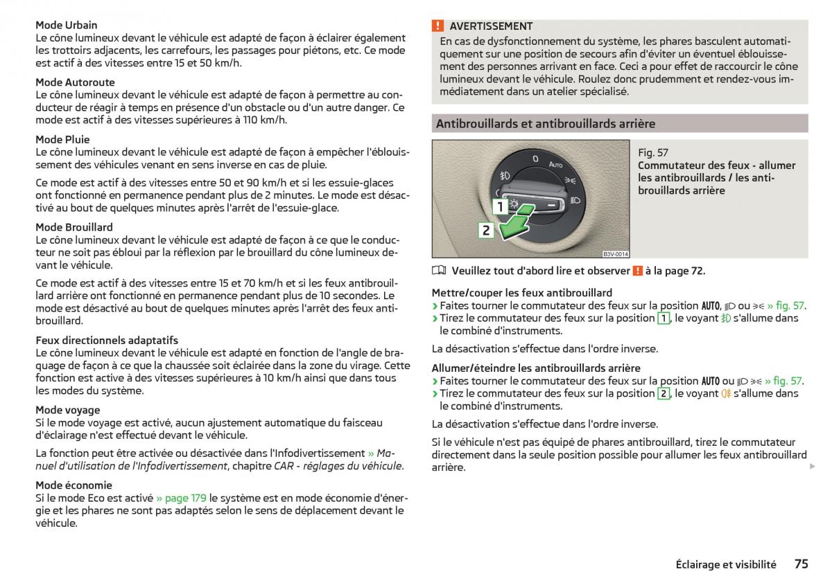 Skoda Superb III 3 manuel du proprietaire / page 77