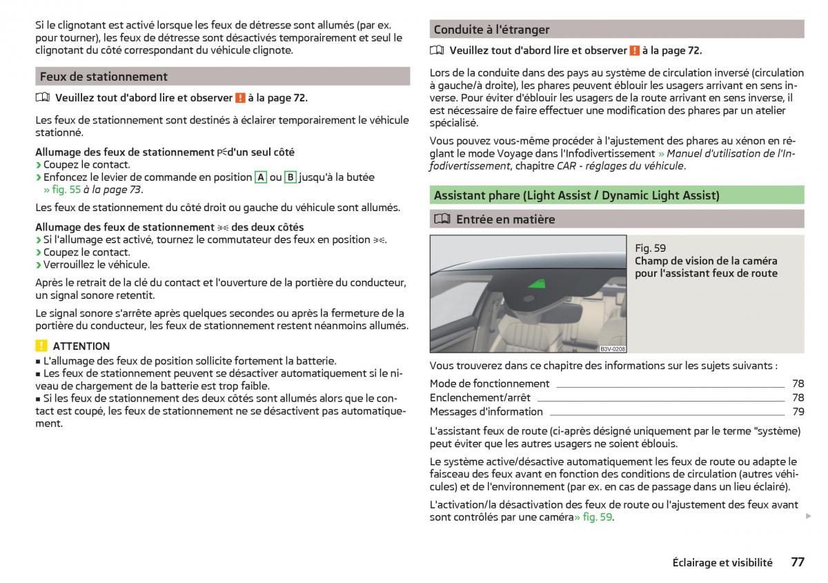 Skoda Superb III 3 manuel du proprietaire / page 79