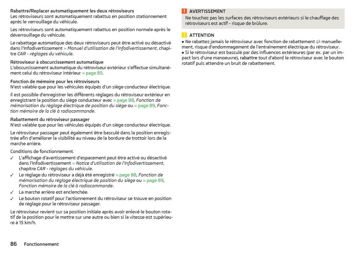 Skoda Superb III 3 manuel du proprietaire / page 88