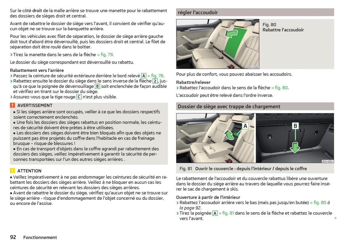 Skoda Superb III 3 manuel du proprietaire / page 94