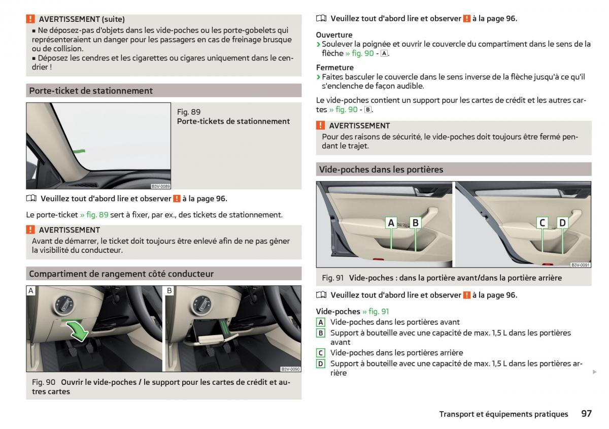 Skoda Superb III 3 manuel du proprietaire / page 99