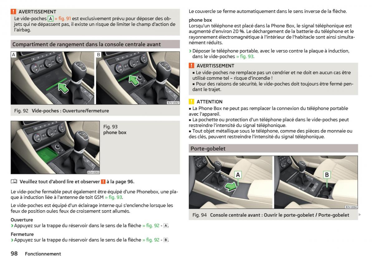 Skoda Superb III 3 manuel du proprietaire / page 100