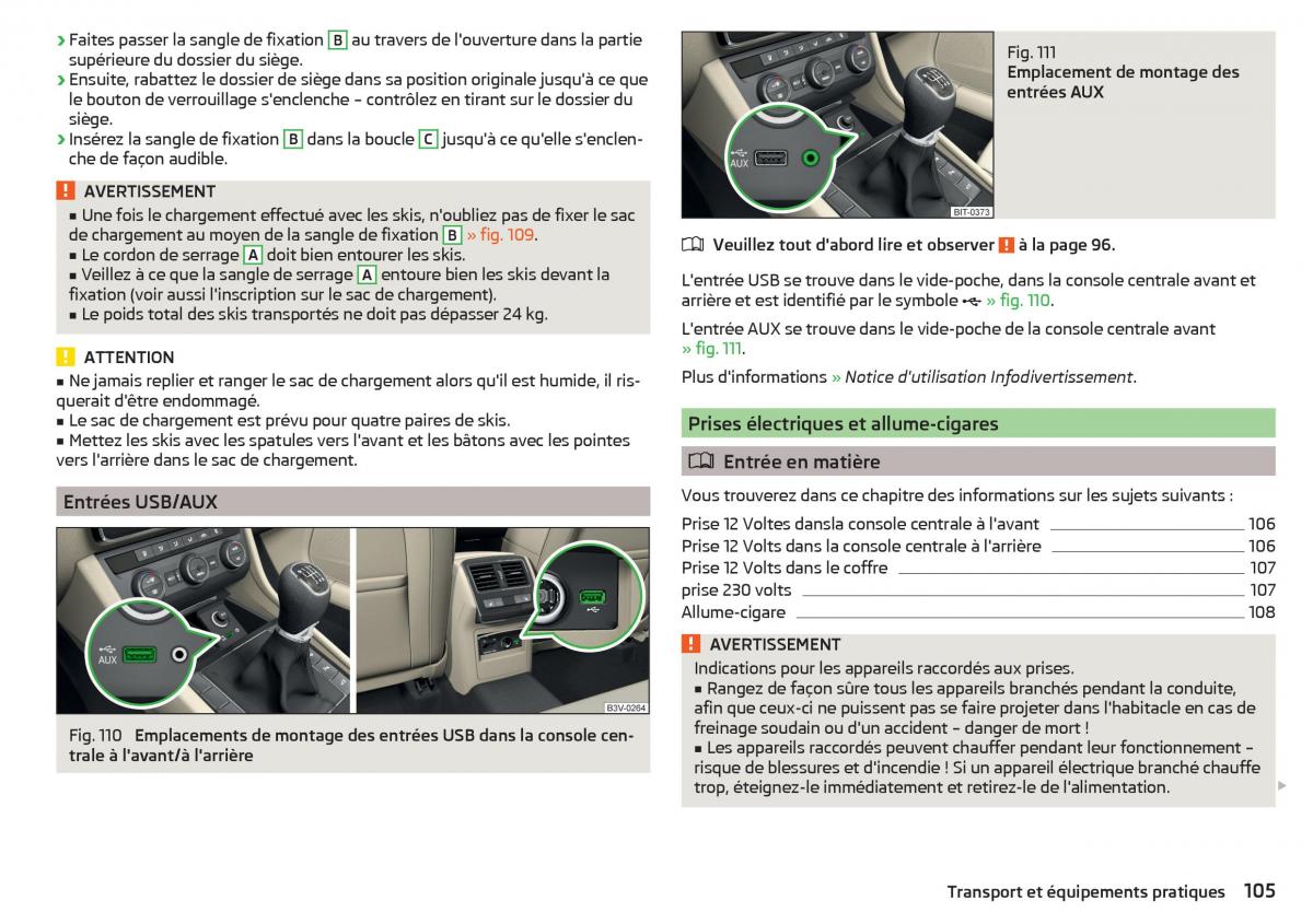 Skoda Superb III 3 manuel du proprietaire / page 107