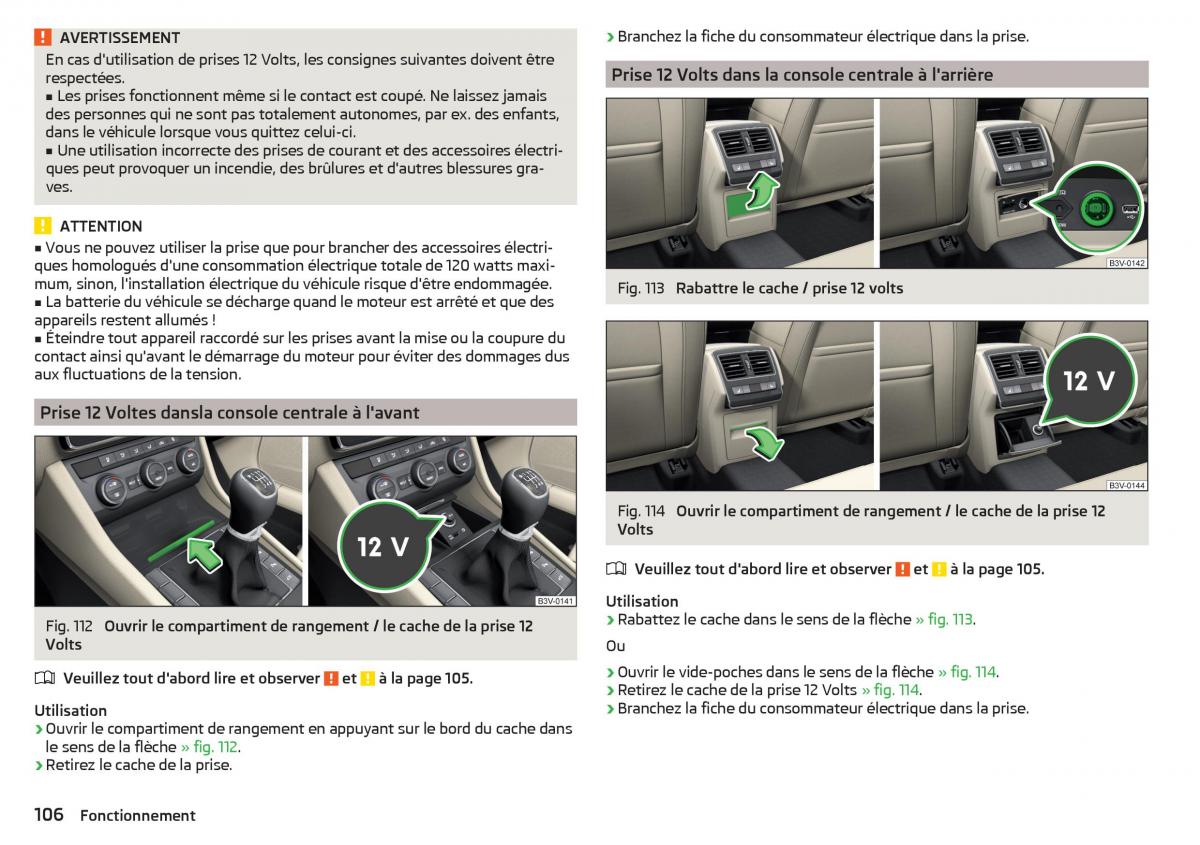 Skoda Superb III 3 manuel du proprietaire / page 108