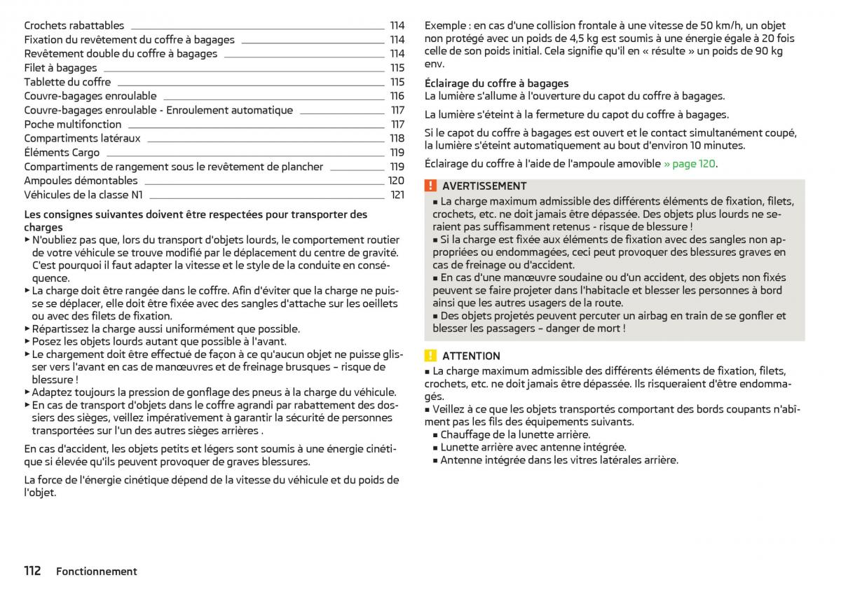 Skoda Superb III 3 manuel du proprietaire / page 114