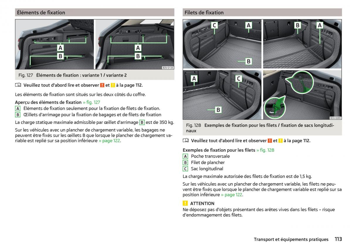 Skoda Superb III 3 manuel du proprietaire / page 115