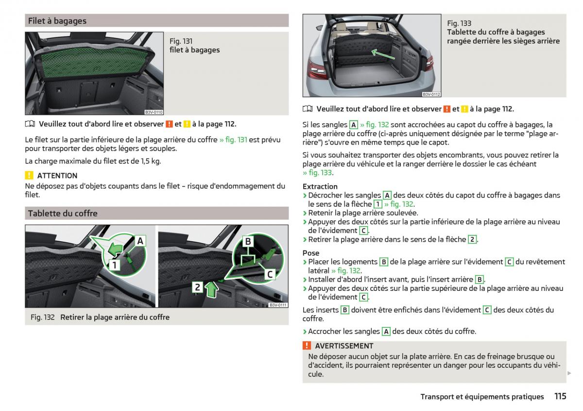 Skoda Superb III 3 manuel du proprietaire / page 117