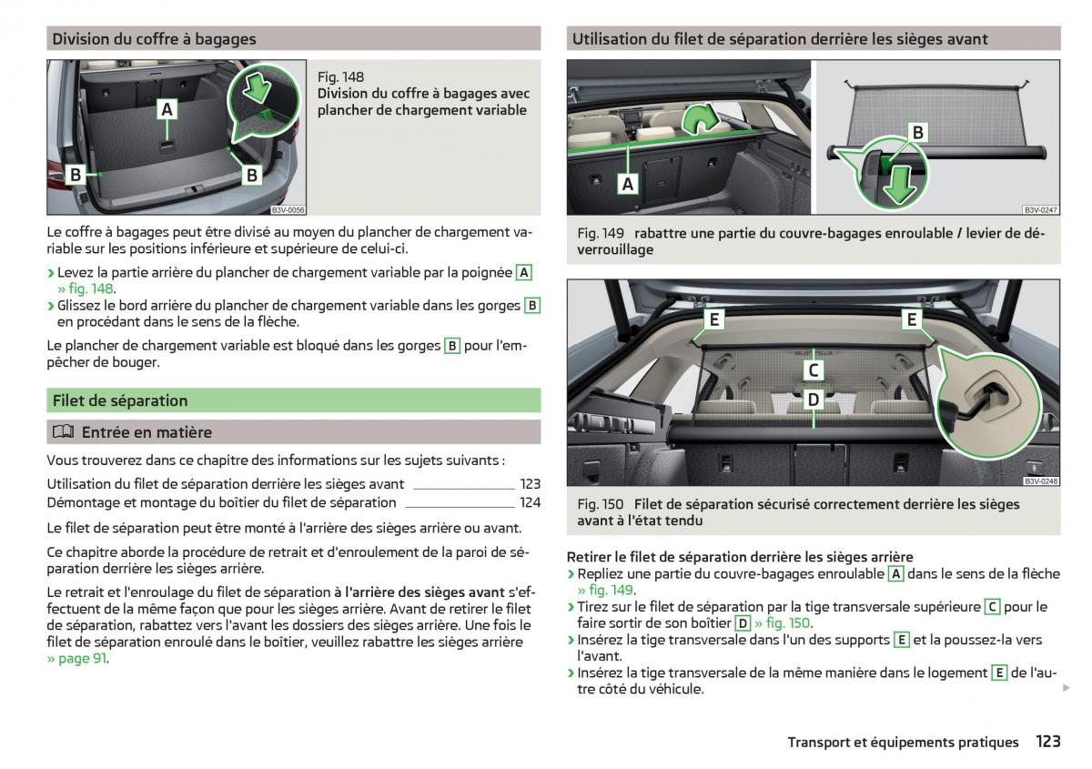 Skoda Superb III 3 manuel du proprietaire / page 125