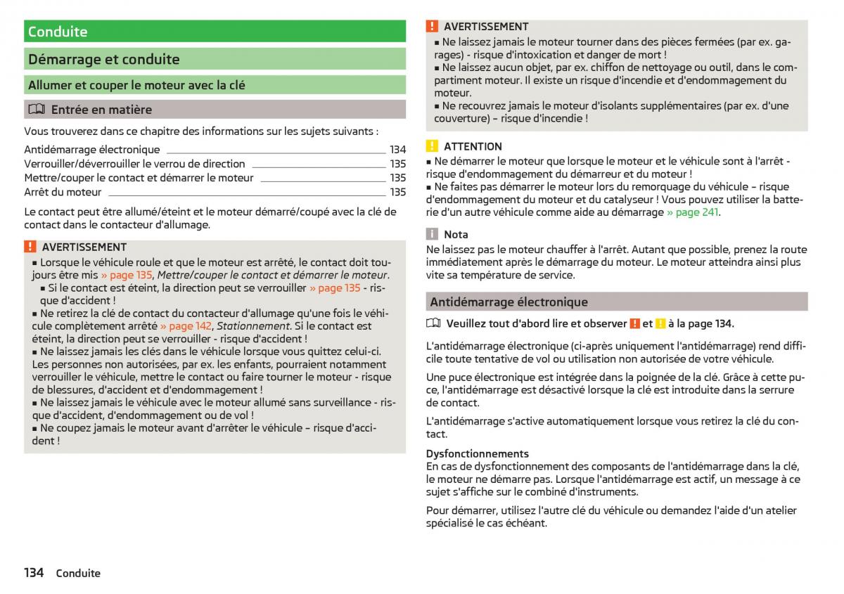 Skoda Superb III 3 manuel du proprietaire / page 136