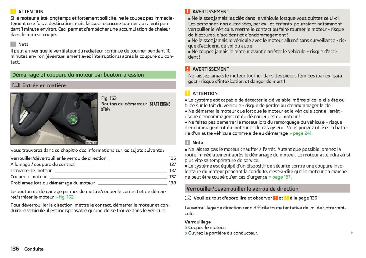 Skoda Superb III 3 manuel du proprietaire / page 138