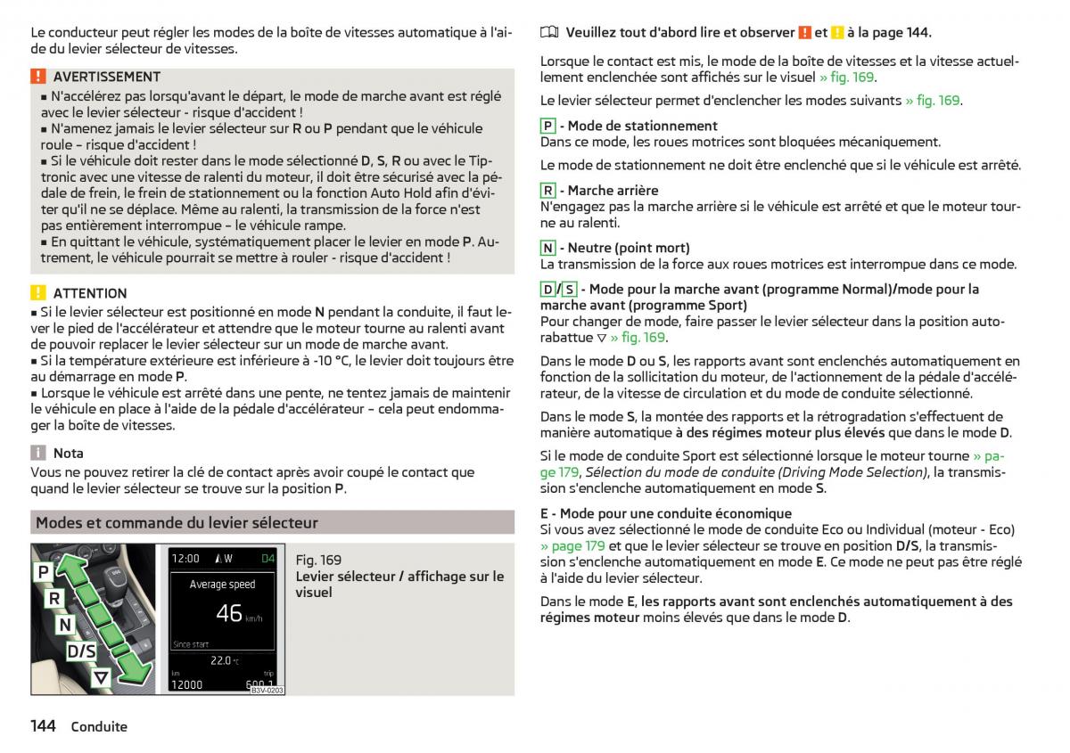 Skoda Superb III 3 manuel du proprietaire / page 146