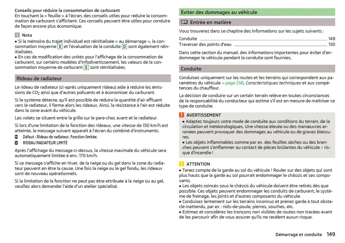 Skoda Superb III 3 manuel du proprietaire / page 151