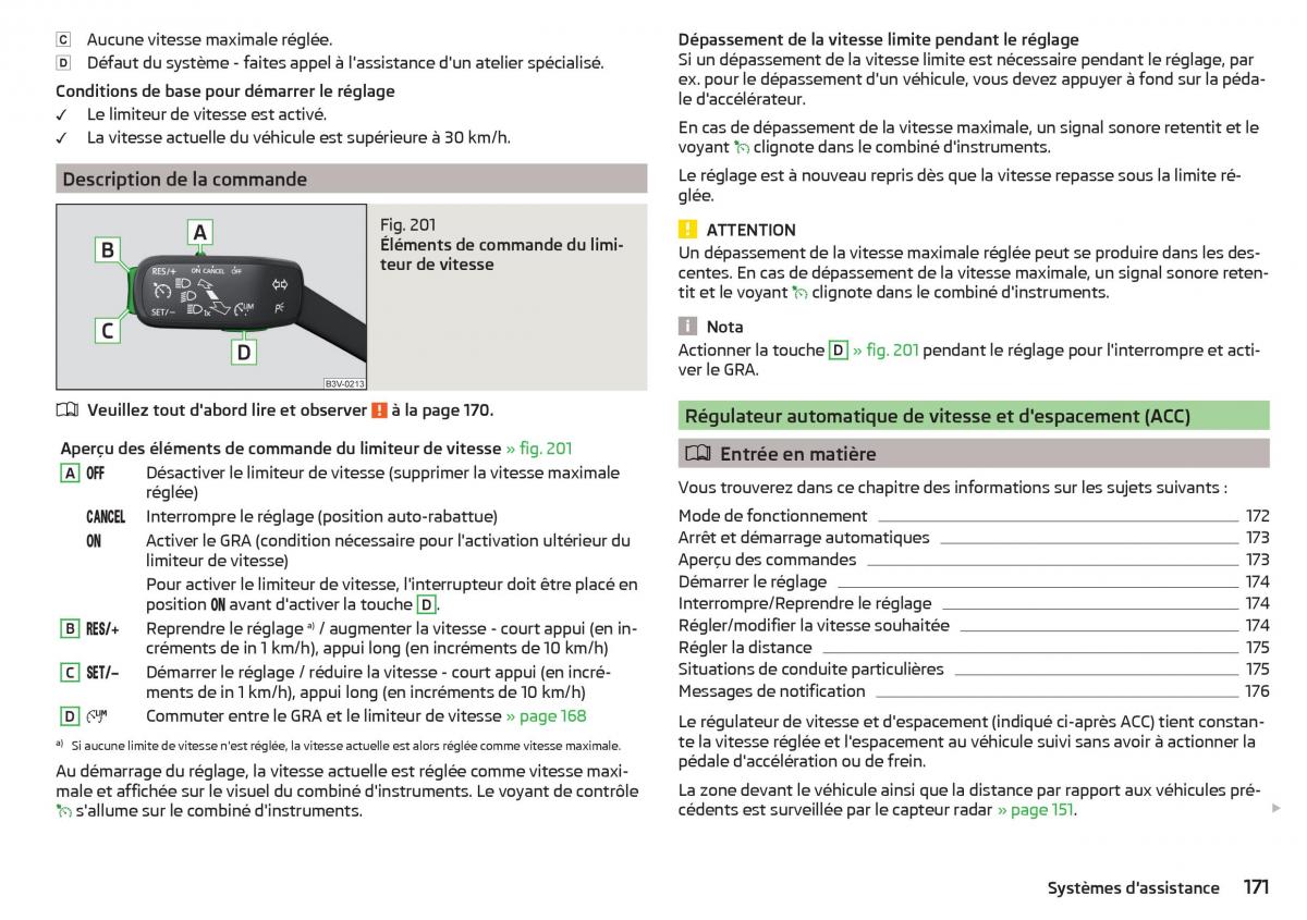 Skoda Superb III 3 manuel du proprietaire / page 173