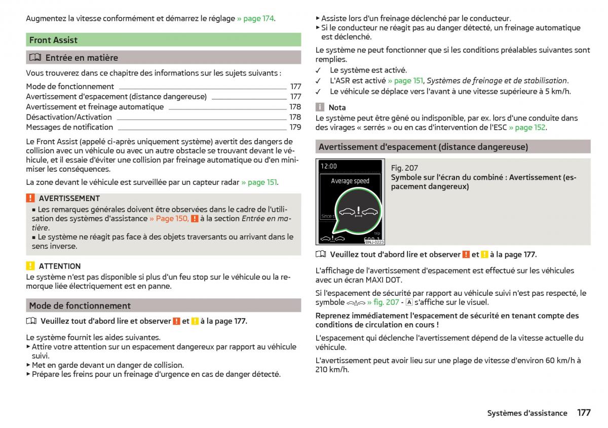 Skoda Superb III 3 manuel du proprietaire / page 179