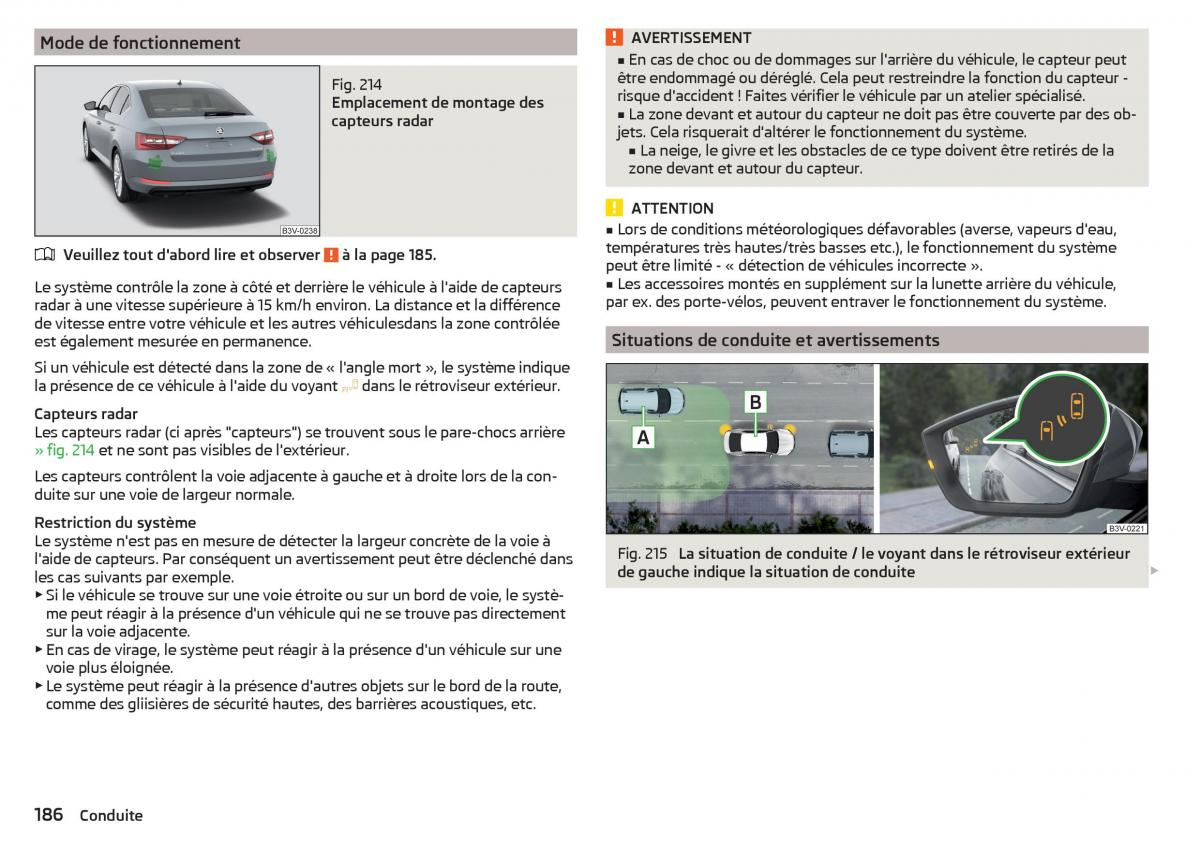 Skoda Superb III 3 manuel du proprietaire / page 188