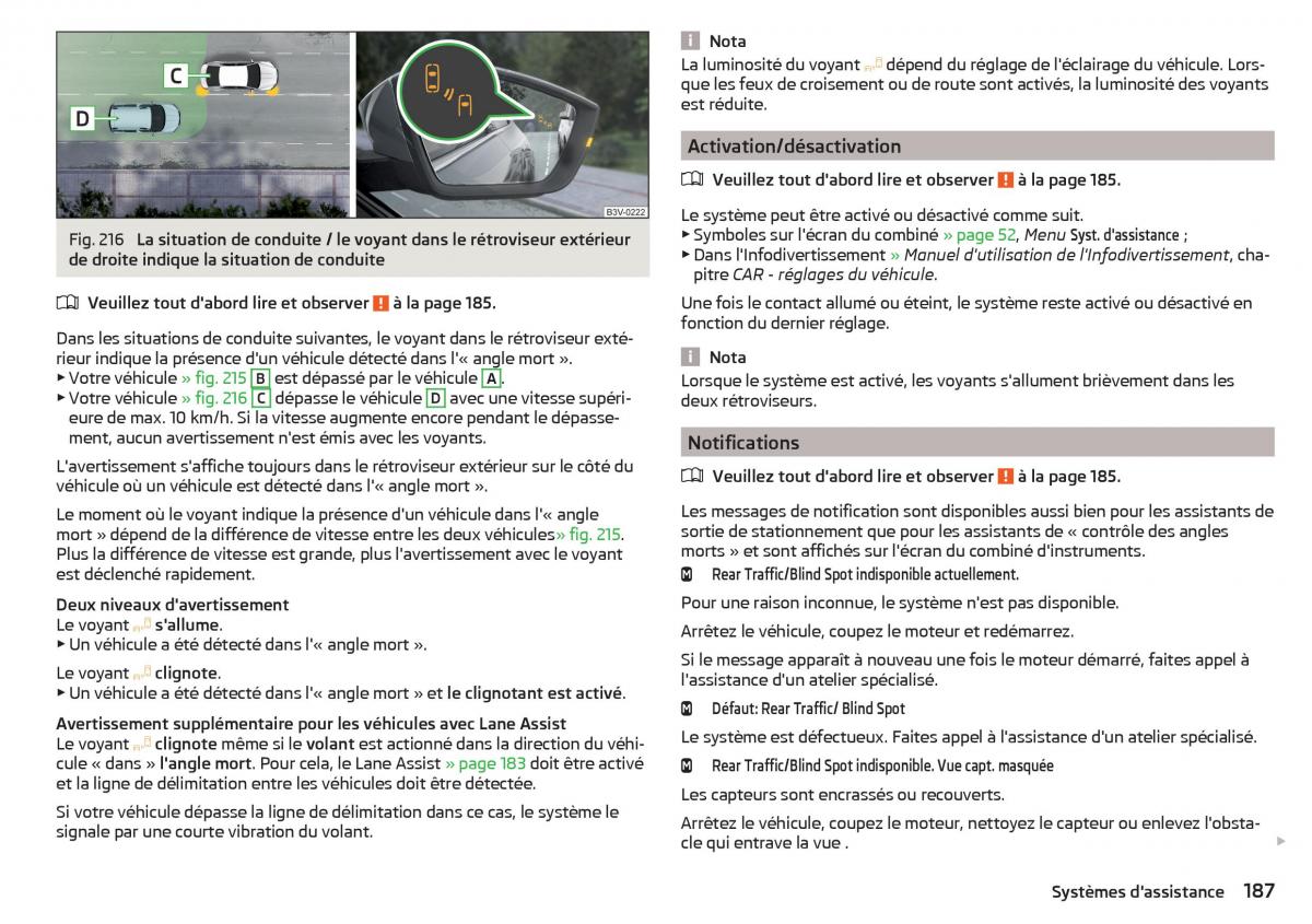 Skoda Superb III 3 manuel du proprietaire / page 189