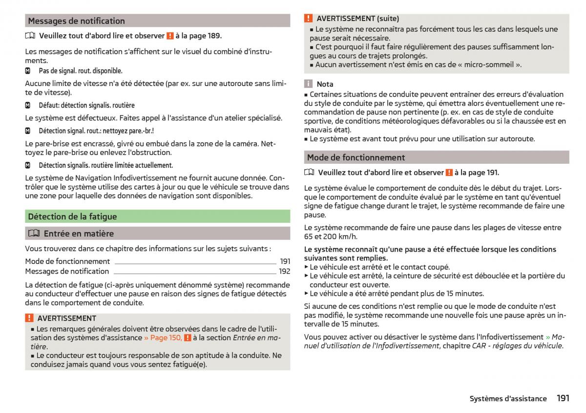 Skoda Superb III 3 manuel du proprietaire / page 193