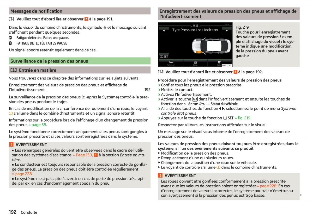 Skoda Superb III 3 manuel du proprietaire / page 194