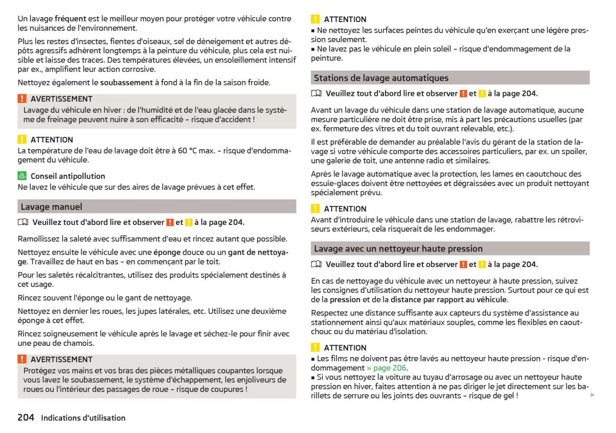 Skoda Superb III 3 manuel du proprietaire / page 206