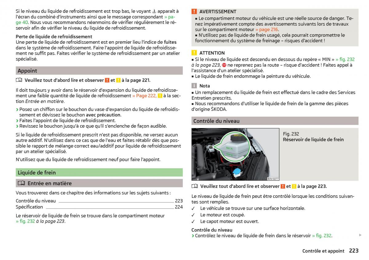 Skoda Superb III 3 manuel du proprietaire / page 225