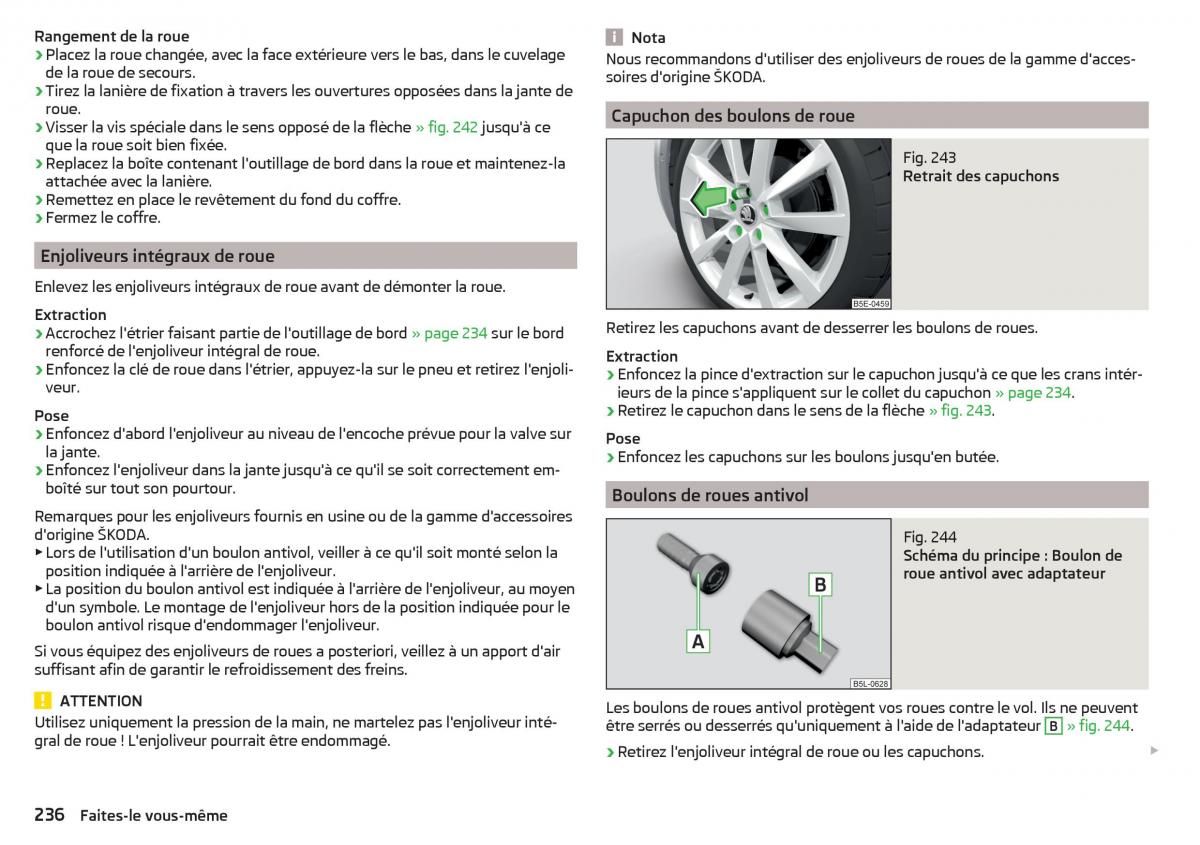 Skoda Superb III 3 manuel du proprietaire / page 238