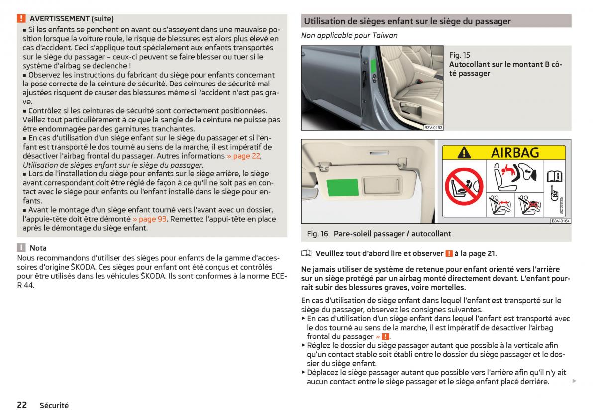 Skoda Superb III 3 manuel du proprietaire / page 24