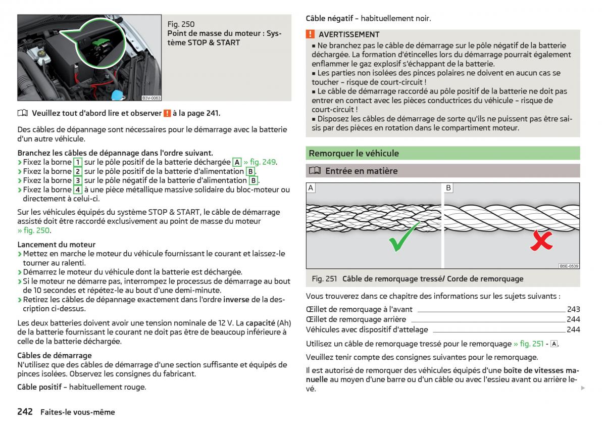 Skoda Superb III 3 manuel du proprietaire / page 244