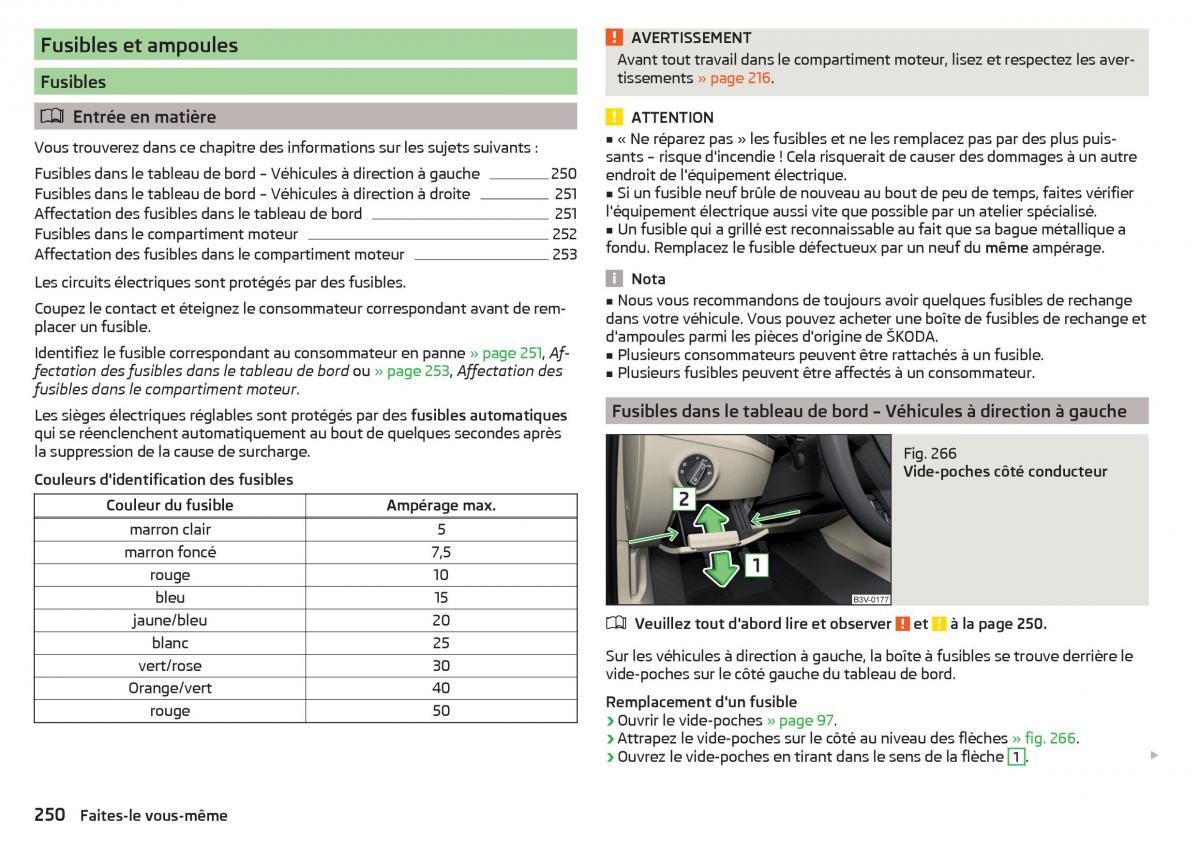 Skoda Superb III 3 manuel du proprietaire / page 252